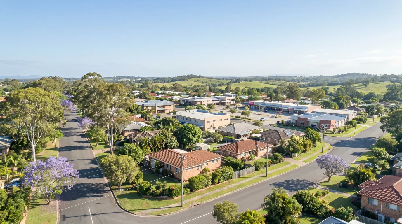 A street in Capalaba, Redland City, on a bright Moreton Bay morning